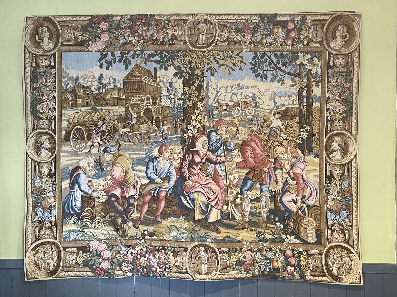 Large French Tapestry of a Pastoral Scene