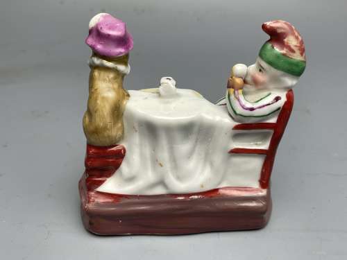 Victorian Porcelain Fairing of Mr Punch & Toby