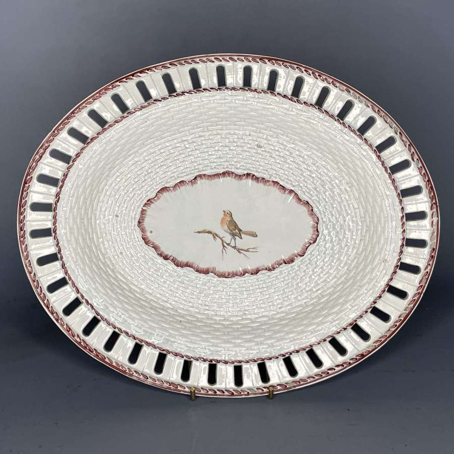 Wedgwood & Co Pearlware Oval Basketweave Plate