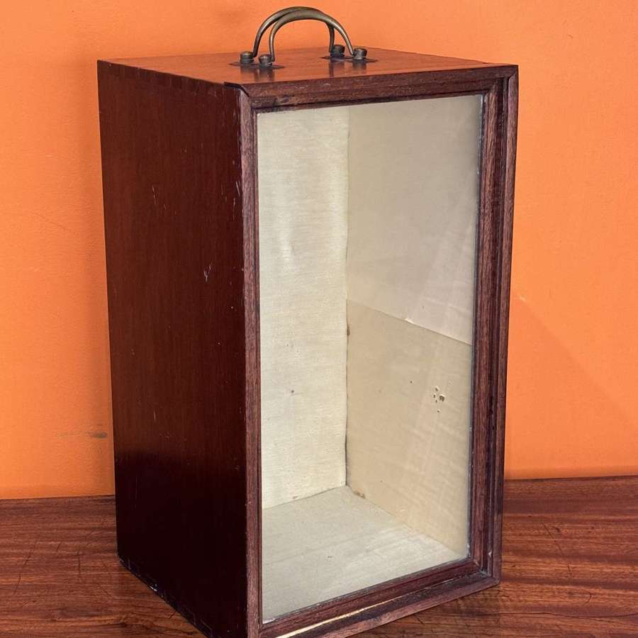 Japanese Mahogany Glass Fronted Display Case