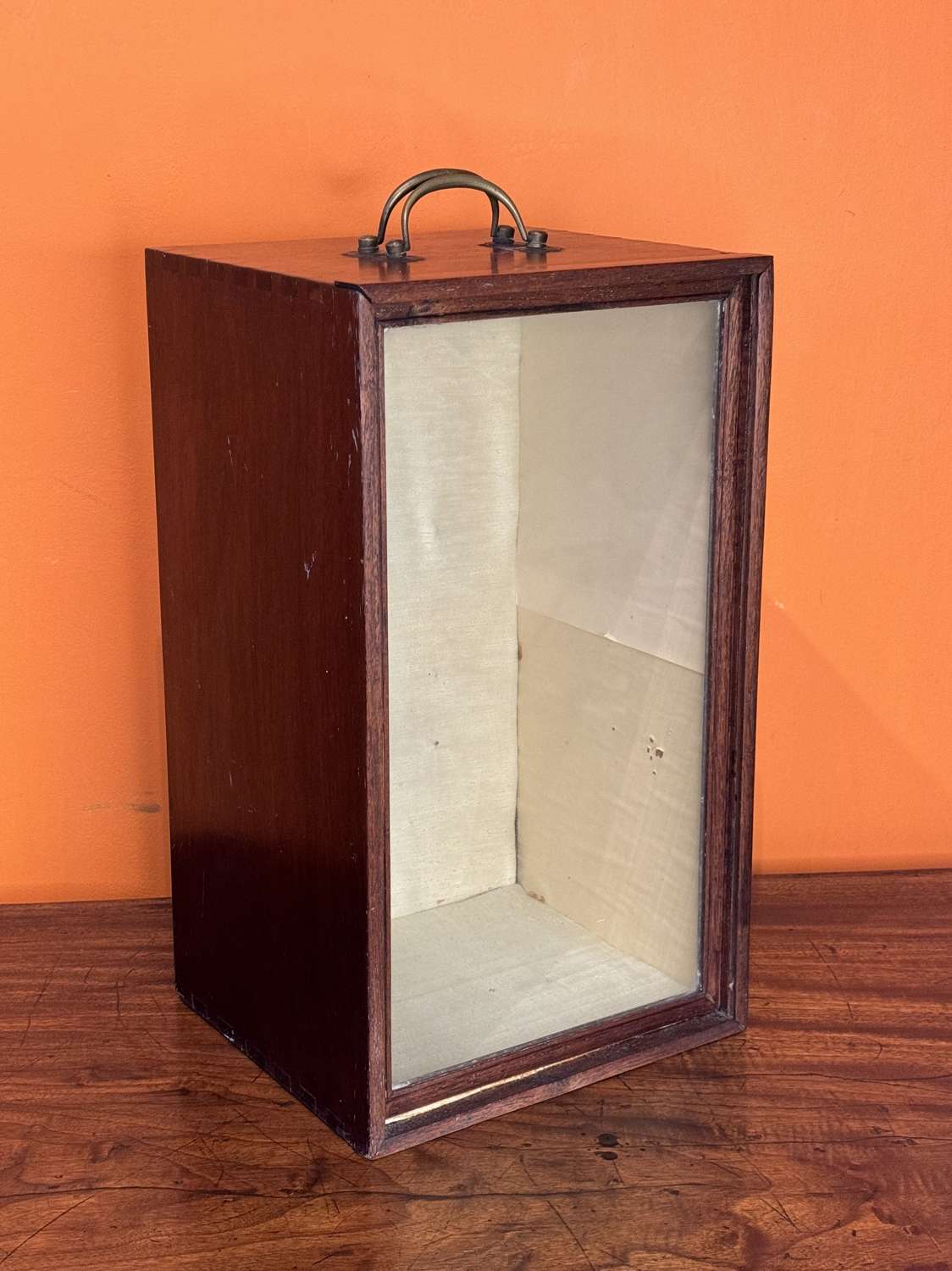 Japanese Mahogany Glass Fronted Display Case