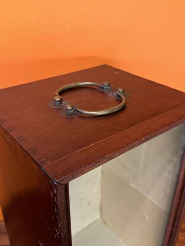 Japanese Mahogany Glass Fronted Display Case