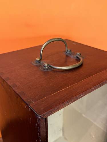Japanese Mahogany Glass Fronted Display Case
