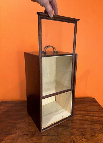 Japanese Mahogany Glass Fronted Display Case