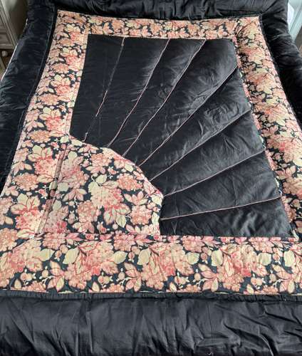 Art Deco Feather Filled Double Eiderdown