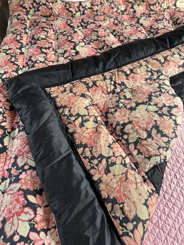 Art Deco Feather Filled Double Eiderdown