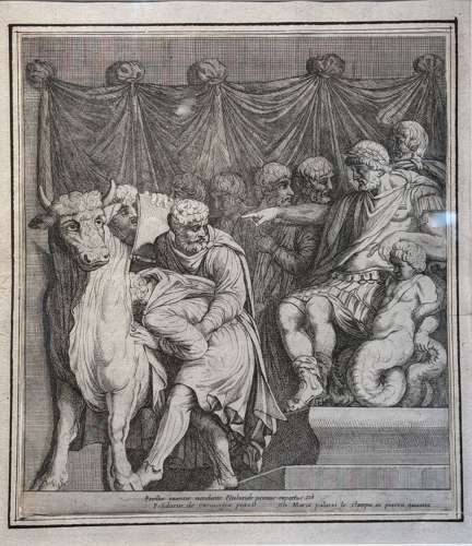 Etching After Polidoro de Caravaggio Pub. Gio Marco Paluzzi 1600-1610
