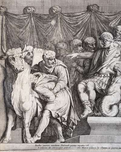 Etching After Polidoro de Caravaggio Pub. Gio Marco Paluzzi 1600-1610