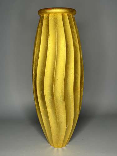 Alex Brogden Gilded Copper Cacoon Vase