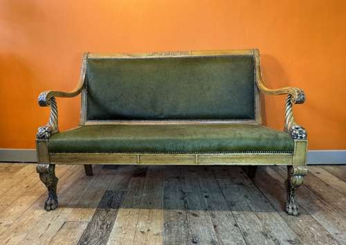 19th Century Continental Walnut Settee