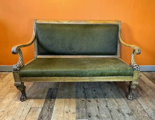 19th Century Continental Walnut Settee