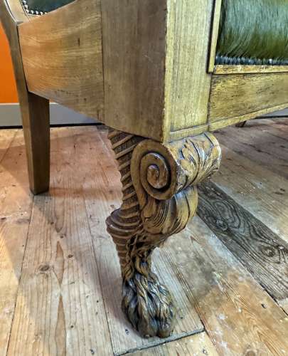 19th Century Continental Walnut Settee