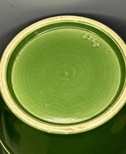 French Art Deco Green Glazed Vase