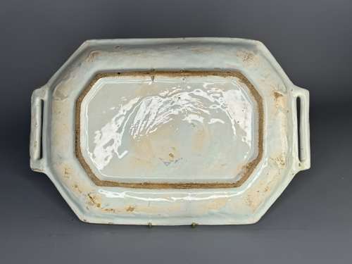 Roen France, 18th Century Faience Twin-Handled Platter