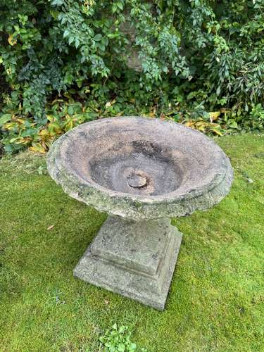 Large Pair of Campana Shaped Garden Urns on Stands