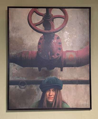 VIKTOR SAPRYKIN 'Danger Zone' Oil on Canvas 2005