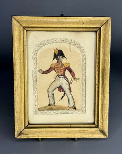 Pair of mid 19th Century Theatrical Silkwork Pictures