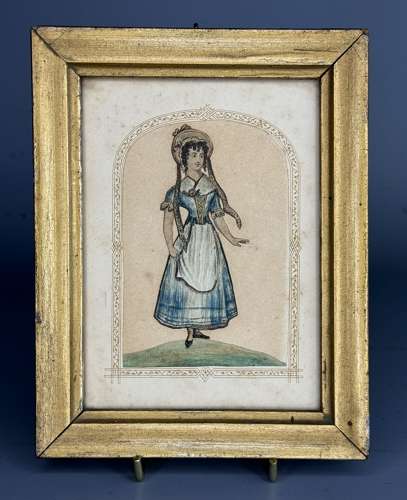 Pair of mid 19th Century Theatrical Silkwork Pictures