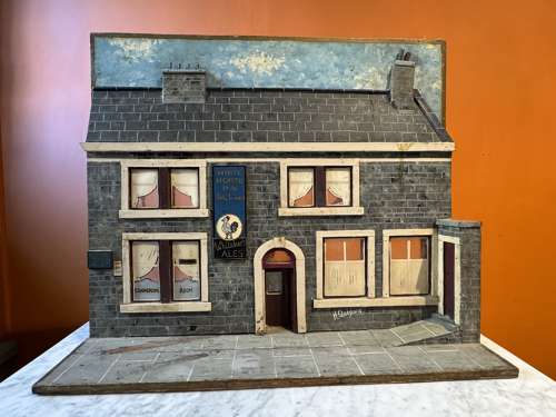 Naive Illuminated Model Pub Facade, Whitaker & Sons Brewery