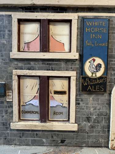 Naive Illuminated Model Pub Facade, Whitaker & Sons Brewery