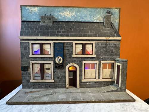 Naive Illuminated Model Pub Facade, Whitaker & Sons Brewery