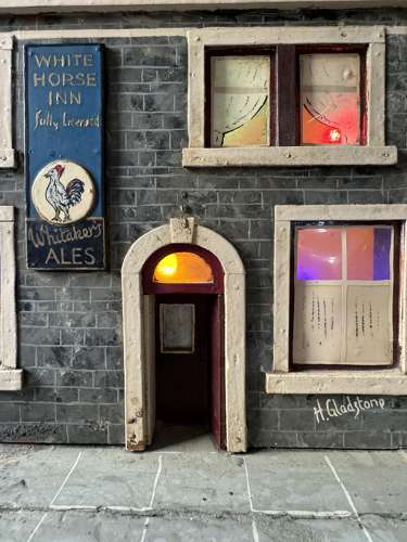 Naive Illuminated Model Pub Facade, Whitaker & Sons Brewery