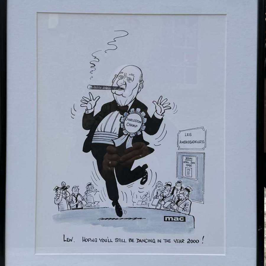 Original MAC Cartoon Drawing Presented to Lou Grade