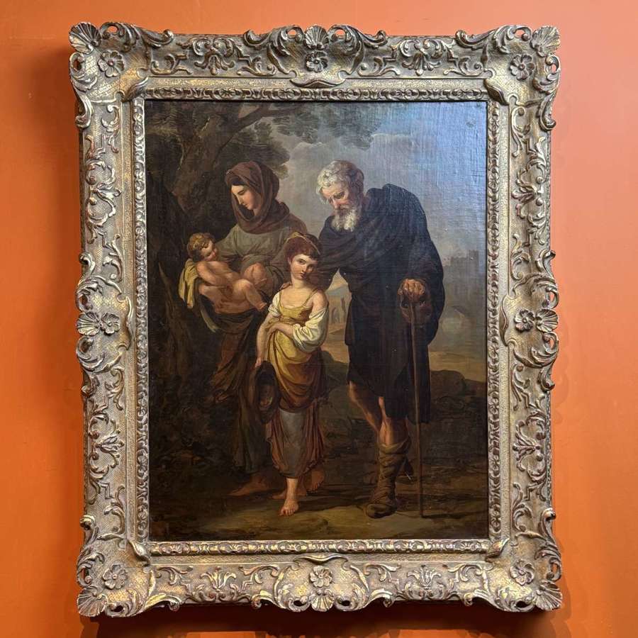 Follower of Benjamin West 'The Mendicants', Oil on Canvas