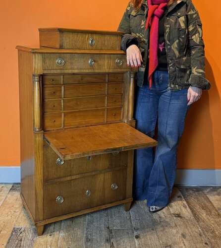 19th Century French Child's Secretaire a Abattant