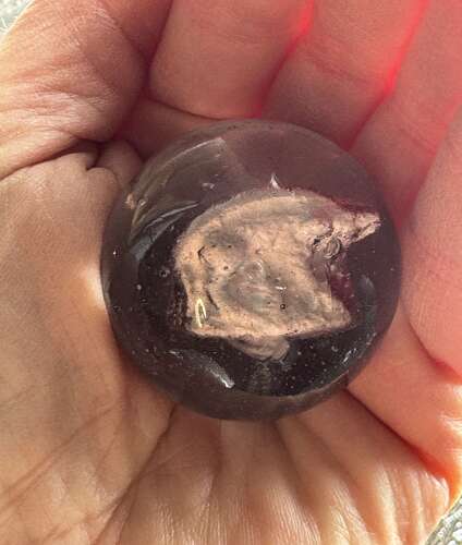 Large German Sulphide Marble with a Boar