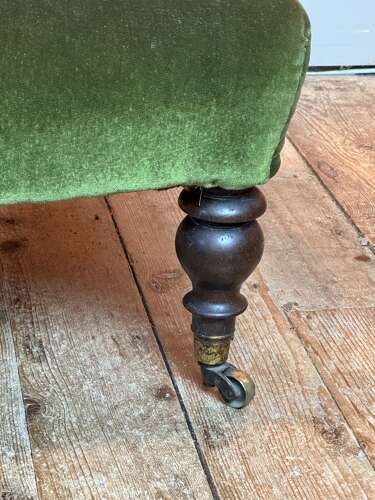 Victorian Iron Framed Button Back Armchair