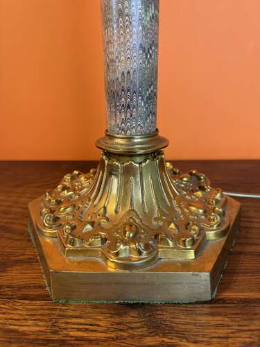 Victorian Gilt Metal Mounted Table Lamp