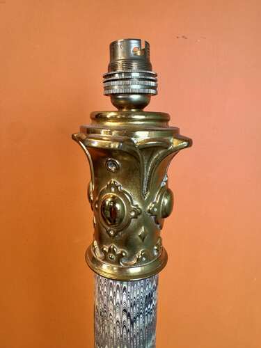 Victorian Gilt Metal Mounted Table Lamp