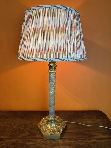 Victorian Gilt Metal Mounted Table Lamp