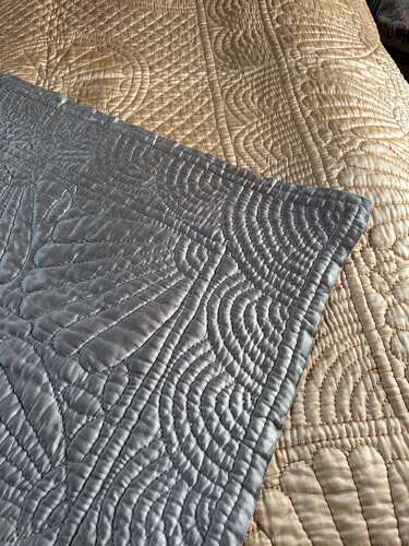 Antique Welsh Hand Stitched Reversible Double Quilt