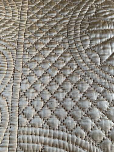 Antique Welsh Hand Stitched Reversible Double Quilt
