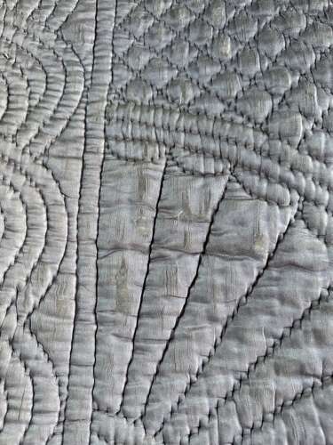 Antique Welsh Hand Stitched Reversible Double Quilt
