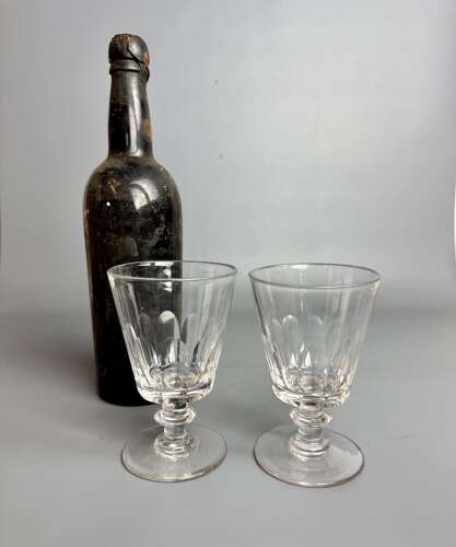 Pair of Regency Cut Glass Bucket Rummers