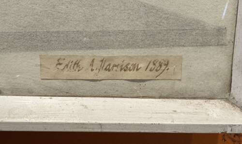Grisaille Still Life Study signed Edith A Harrison & dated 1889