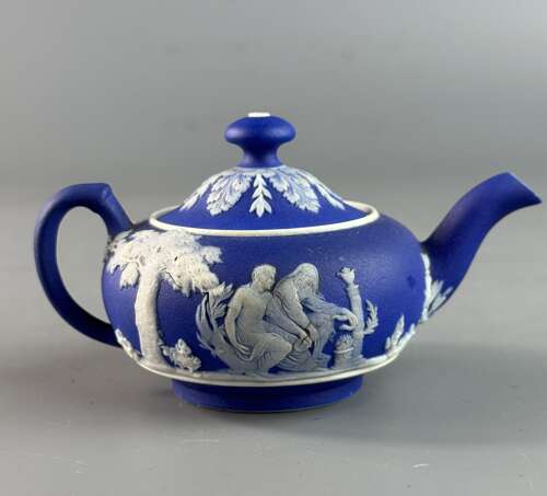 Wedgwood Miniature Blue Jasper Teapot