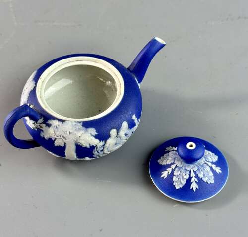 Wedgwood Miniature Blue Jasper Teapot