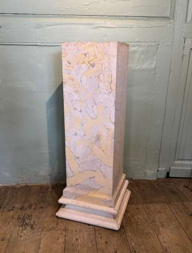 Large Scagliola Pedestal