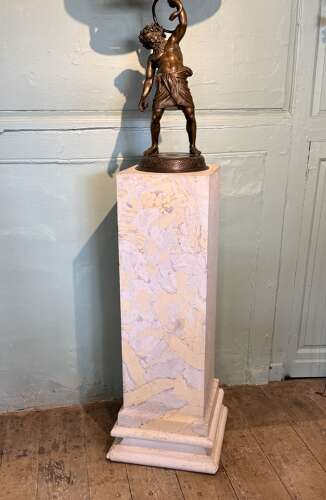 Large Scagliola Pedestal