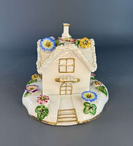 Staffordshire Porcelain Cottage Pastille Burner