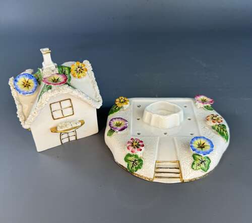 Staffordshire Porcelain Cottage Pastille Burner