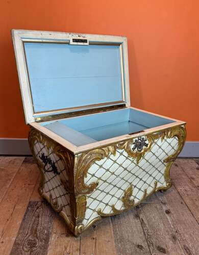 Vintage Venetian Painted & Gilt Ottoman