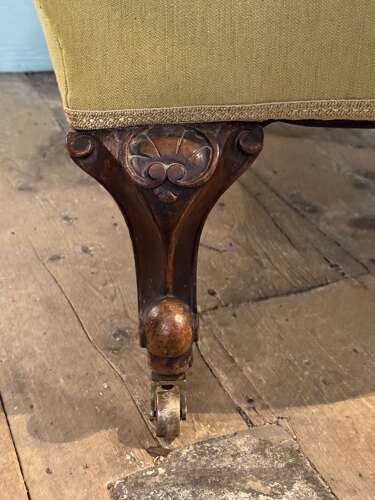 Victorian Button Back Armchair of Generous Proportions