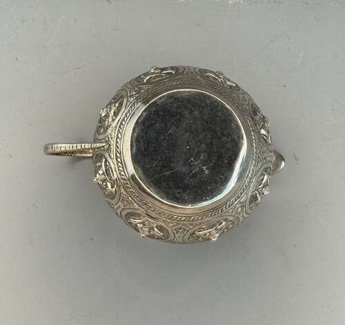 Antique Indian Silver Cream Jug with Snake Handle