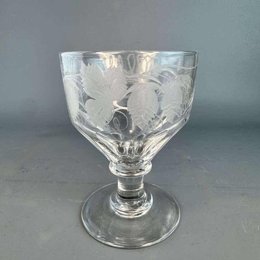 Large Regency Engraved Glass Rummer