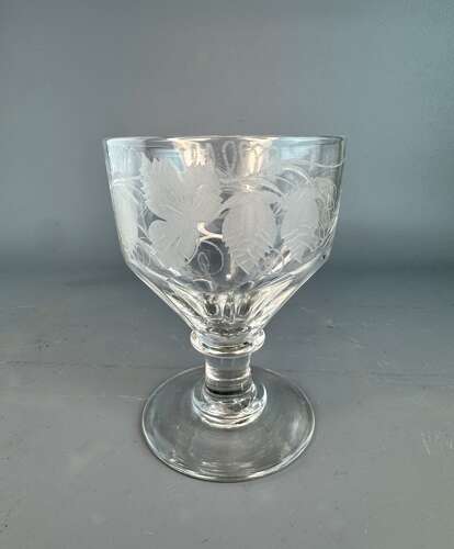 Large Regency Engraved Glass Rummer